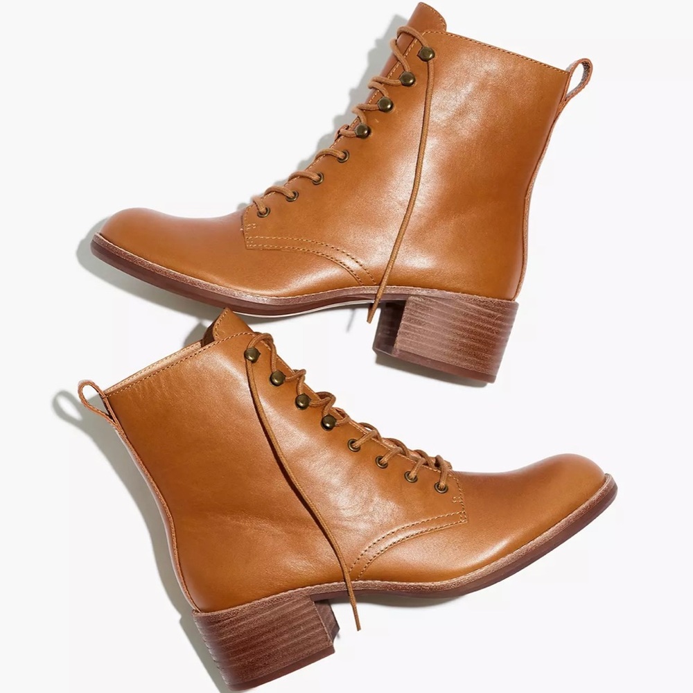 Madewell Patti Lace-Up Brown Boot